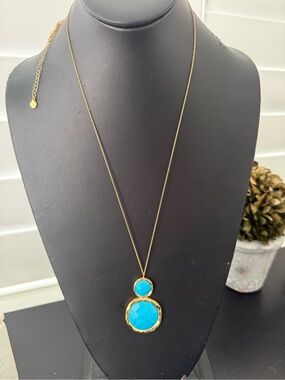 Gorjana NEW gold and turquoise necklace